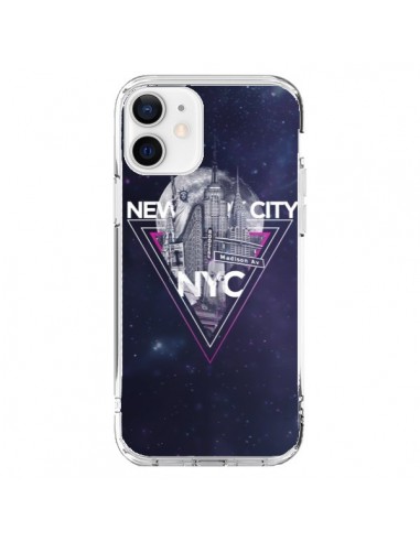 Coque iPhone 12 et 12 Pro New York City Triangle Rose - Javier Martinez