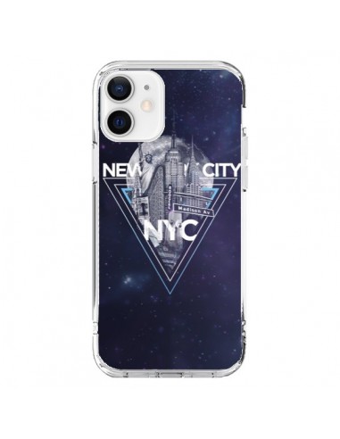 Coque iPhone 12 et 12 Pro New York City Triangle Bleu - Javier Martinez