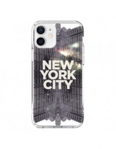 Coque iPhone 12 et 12 Pro New York City Gris - Javier...