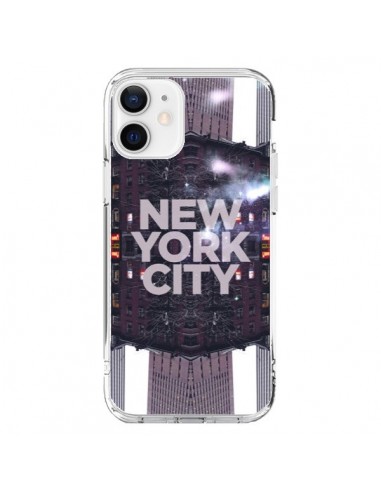 Coque iPhone 12 et 12 Pro New York City Violet - Javier Martinez