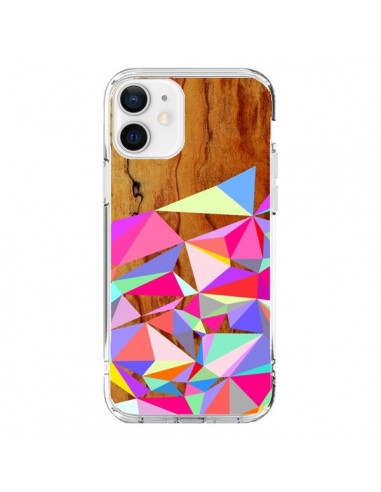 Cover iPhone 12 e 12 Pro Wooden Multi Geo Legno Azteco Aztec Tribal - Jenny Mhairi