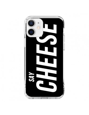 Coque iPhone 12 et 12 Pro Say Cheese Smile Noir - Jonathan Perez
