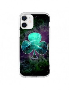 Coque iPhone 12 et 12 Pro Nebula Club Trèfle Galaxie -...