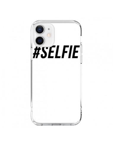 Coque iPhone 12 et 12 Pro Hashtag Selfie Noir Vertical - Jonathan Perez