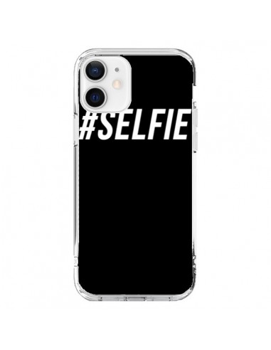 Coque iPhone 12 et 12 Pro Hashtag Selfie Blanc Vertical - Jonathan Perez