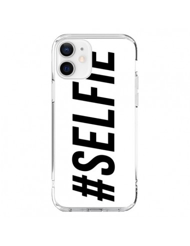 Coque iPhone 12 et 12 Pro Hashtag Selfie Blanc Horizontal - Jonathan Perez