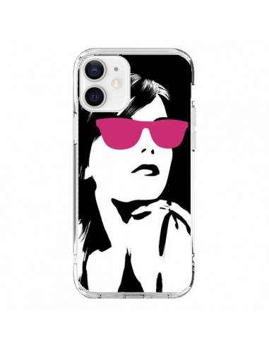 Coque iPhone 12 et 12 Pro Fille Lunettes Roses - Jonathan Perez