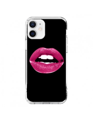 Coque iPhone 12 et 12 Pro Lèvres Roses - Jonathan Perez