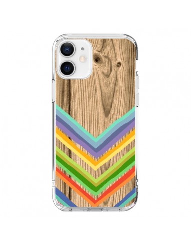 Coque iPhone 12 et 12 Pro Tribal Azteque Bois Wood - Jonathan Perez