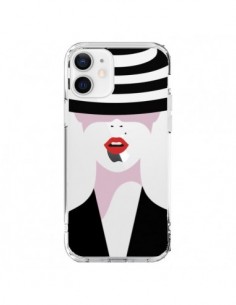 Cover iPhone 12 e 12 Pro Donna Cappello Trasparente -...