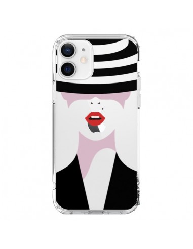 Coque iPhone 12 et 12 Pro Femme Chapeau Hat Lady Transparente - Dricia Do