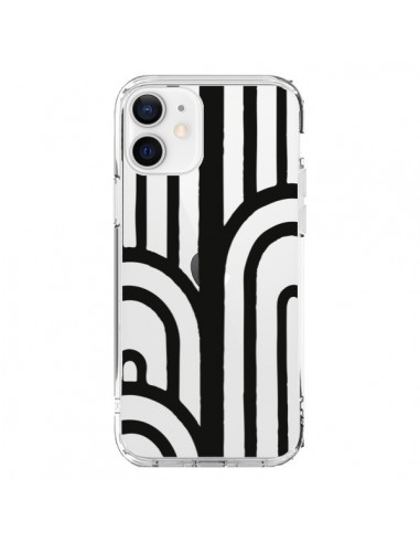 Coque iPhone 12 et 12 Pro Geometric Noir Transparente - Dricia Do