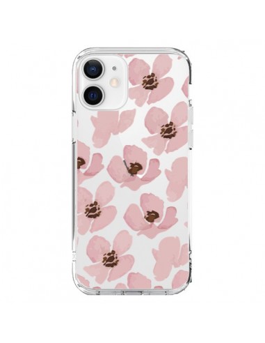 iPhone 12 and 12 Pro Case Flowers Pink Clear - Dricia Do