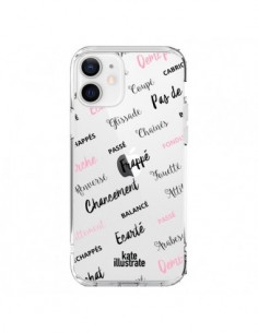 Coque iPhone 12 et 12 Pro Ballerina Ballerine Mots...