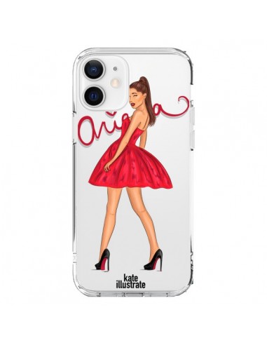 Coque iPhone 12 et 12 Pro Ariana Grande Chanteuse Singer Transparente - kateillustrate