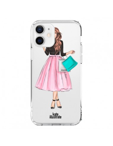 Coque iPhone 12 et 12 Pro Shopping Time Transparente - kateillustrate