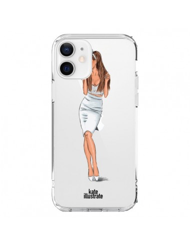 Coque iPhone 12 et 12 Pro Ice Queen Ariana Grande Chanteuse Singer Transparente - kateillustrate