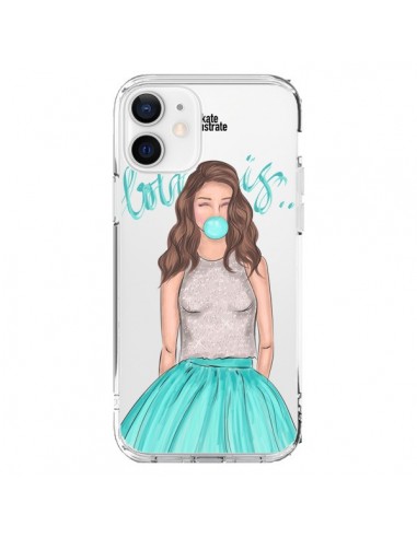 Coque iPhone 12 et 12 Pro Bubble Girls Tiffany Bleu Transparente - kateillustrate