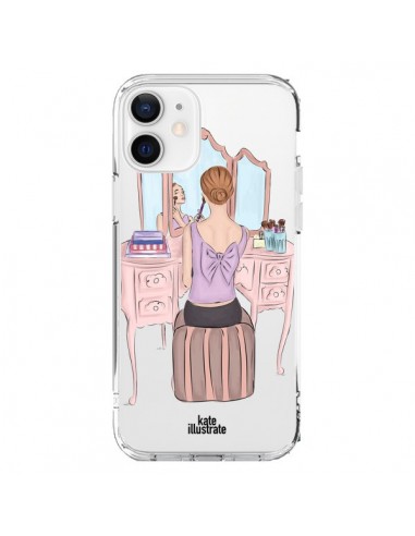 Coque iPhone 12 et 12 Pro Vanity Coiffeuse Make Up Transparente - kateillustrate