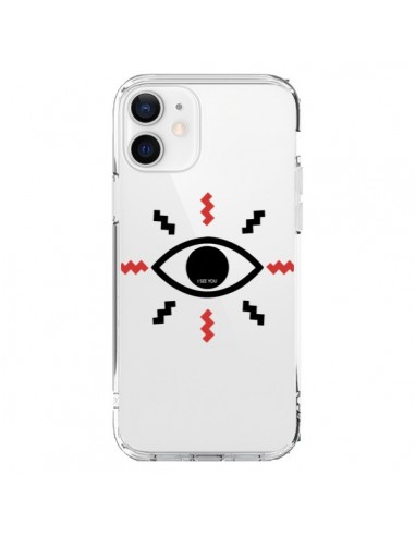 Cover iPhone 12 e 12 Pro Eye I See You Occhio Trasparente - Koura-Rosy Kane