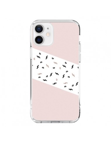 Coque iPhone 12 et 12 Pro Festive Pattern Rose - Koura-Rosy Kane