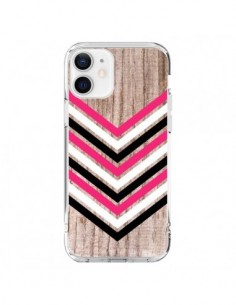 Coque iPhone 12 et 12 Pro Tribal Aztèque Bois Wood Flèche...