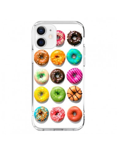 Coque iPhone 12 et 12 Pro Donuts Multicolore Chocolat Vanille - Laetitia