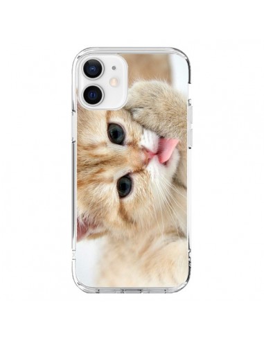 Coque iPhone 12 et 12 Pro Chat Cat Tongue - Laetitia