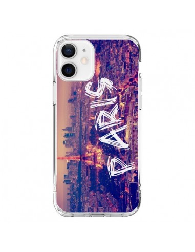 Coque iPhone 12 et 12 Pro Paris Tour Eiffel Tower Nuit - Laetitia