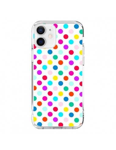 Coque iPhone 12 et 12 Pro Pois Multicolores - Laetitia