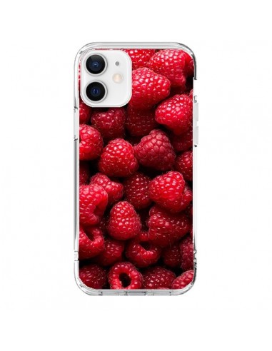 Coque iPhone 12 et 12 Pro Framboise Raspberry Fruit - Laetitia