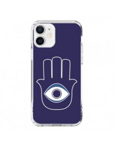 Cover iPhone 12 e 12 Pro Mano di Fatima Occhio Blu -...