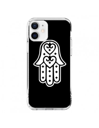 Coque iPhone 12 et 12 Pro Main de Fatma Oeil Noir - Laetitia