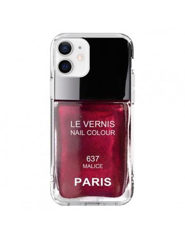 Coque iPhone 12 et 12 Pro Vernis Paris Malice Violet - Laetitia