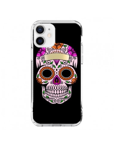 Coque iPhone 12 et 12 Pro Tête de Mort Mexicaine Multicolore - Laetitia