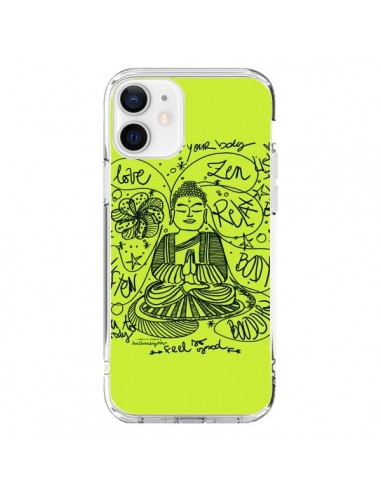 Coque iPhone 12 et 12 Pro Buddha Listen to your body Love Zen Relax - Leellouebrigitte