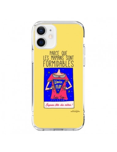 Coque iPhone 12 et 12 Pro Parce que les mamans sont formidables Fête des Mères - Leellouebrigitte