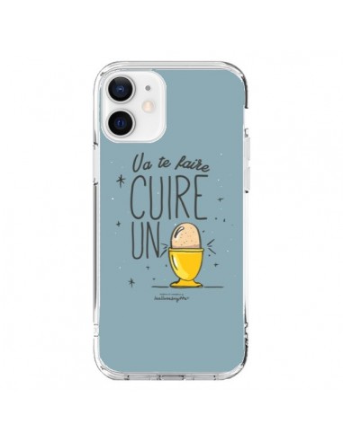 Coque iPhone 12 et 12 Pro Va te faire cuir un oeuf gris - Leellouebrigitte