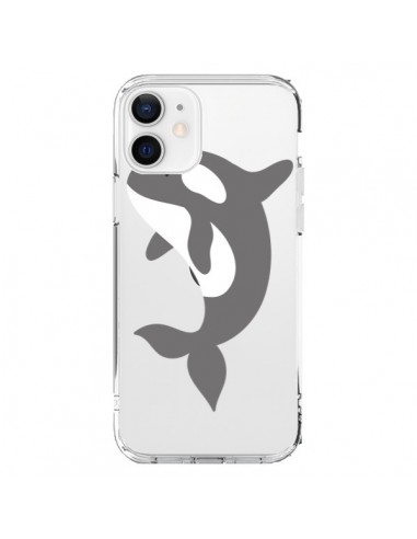 Coque iPhone 12 et 12 Pro Orque Orca Ocean Transparente - Petit Griffin