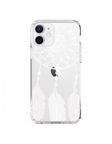 Coque iPhone 12 et 12 Pro Attrape Rêves Blanc Dreamcatcher Transparente - Petit Griffin