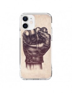 Cover iPhone 12 e 12 Pro Fight Poing Cuir Pugno...