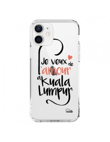 iPhone 12 and 12 Pro Case Je veux de l'amour à Kuala Lumpur Clear - Lolo Santo