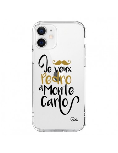 Coque iPhone 12 et 12 Pro Je veux Pedro à Monte Carlo Transparente - Lolo Santo