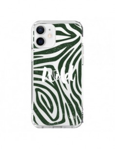 Coque iPhone 12 et 12 Pro Wild Zebre Jungle Transparente...