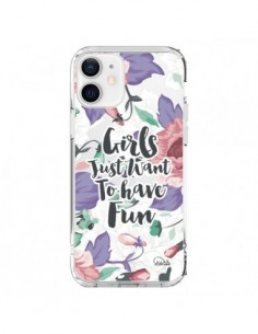 Cover iPhone 12 e 12 Pro Ragazza Divertente Trasparente -...