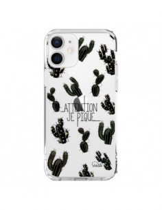Coque iPhone 12 et 12 Pro Cactus Je Pique Transparente -...