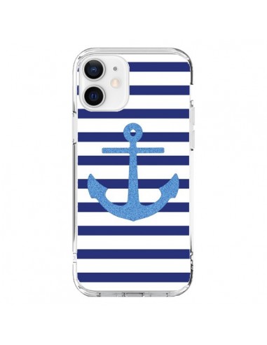 Coque iPhone 12 et 12 Pro Ancre Voile Marin Navy Blue - Mary Nesrala