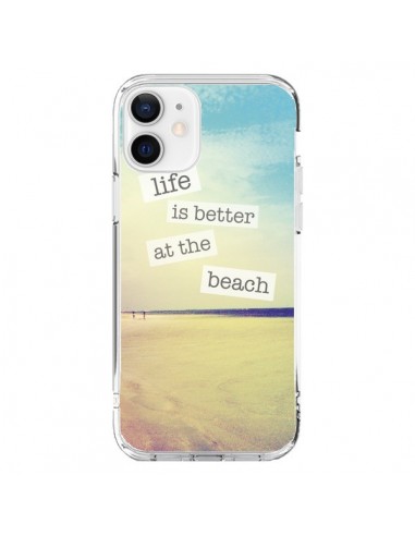 Coque iPhone 12 et 12 Pro Life is better at the beach Ete Summer Plage - Mary Nesrala