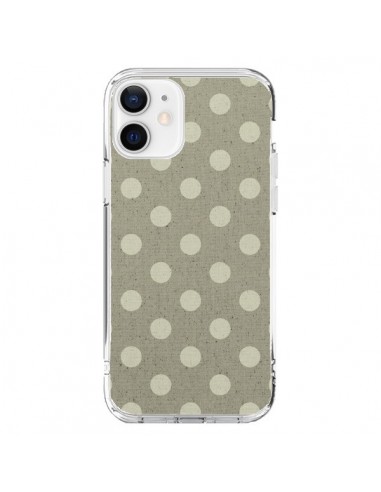 Coque iPhone 12 et 12 Pro Pois Polka Camel - Mary Nesrala