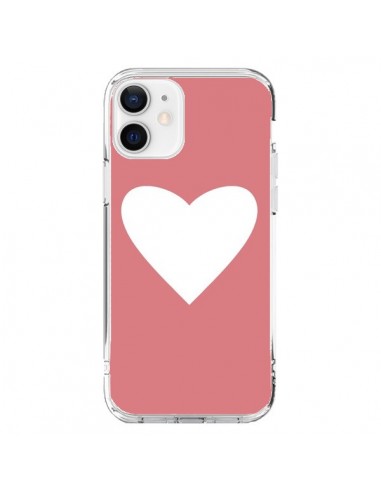 Coque iPhone 12 et 12 Pro Coeur Corail - Mary Nesrala